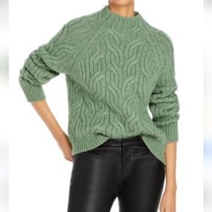 Vince green alpaca turtleneck sweater